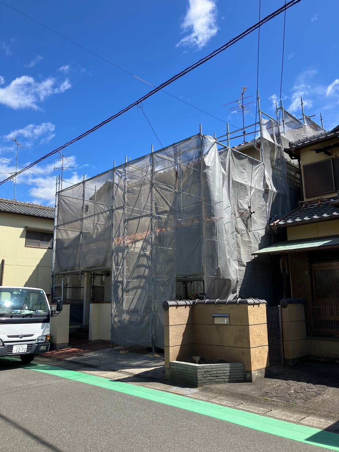 北名古屋市　S様邸　外壁塗装スタートです！